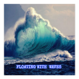 Impression Photo 9.Bleu des vagues océaniques, cadeaux personnalisé