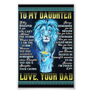 Impression Photo À Mon Don Lion Fille, Don De Lion Papa