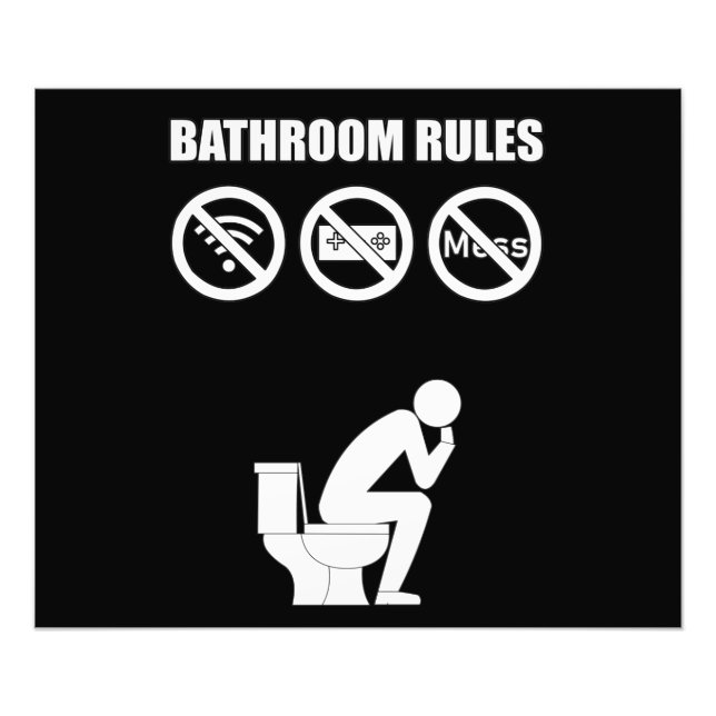 Impression Photo A Set of Bathroom Rules (Devant)