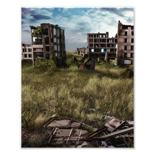 Impression Photo Abandonné   Art urbain post-apocalyptique