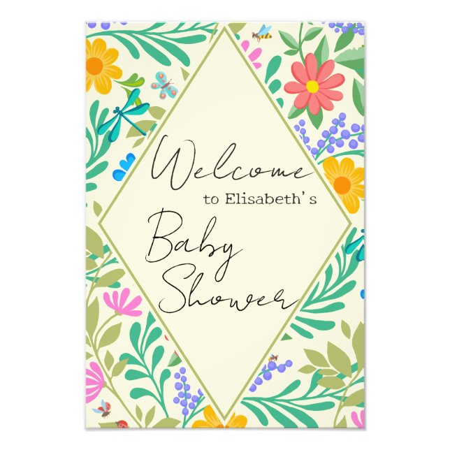 Impression Photo Abeille de miel, coccinelle, papillon, libellule & (Devant)