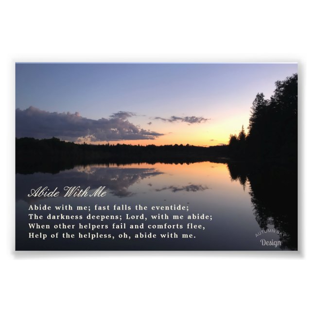 Impression Photo Abide With Me Inspirer Sunset Photography (Devant)