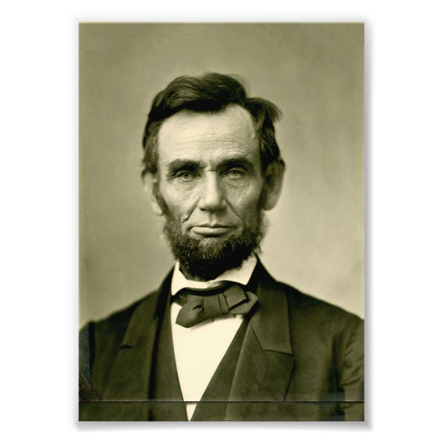 Impression Photo Abraham Lincoln président usa Etats-Unis Amérique (Devant)