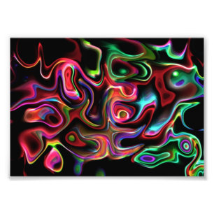 Impression Photo Abstrait Funky 90