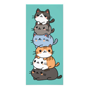 Impression Photo Adorable Pile De Chats Mignons Kawaii
