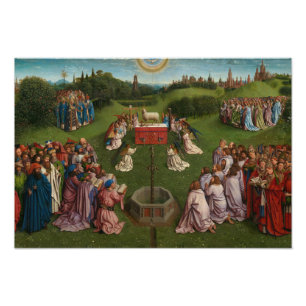 Impression Photo Adoration de l'agneau mystique, le retable de Gand