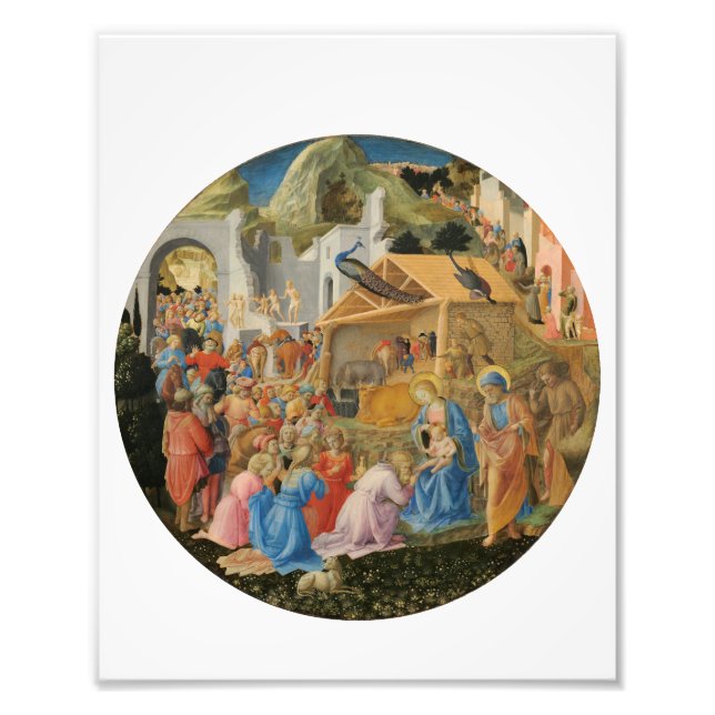 Impression Photo Adoration des Mages par Fra Angelico et Filippo (Devant)