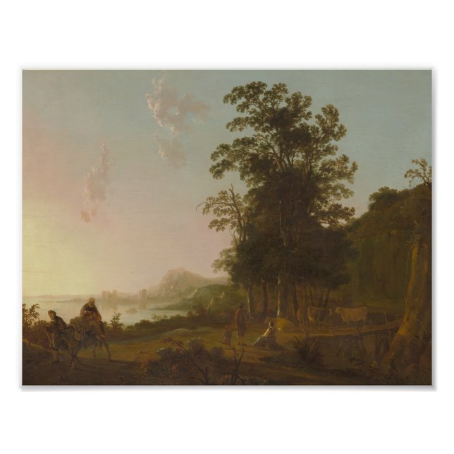 Impression Photo Aelbert Cuyp - Paysage avec le vol vers l'Egypte (Devant)