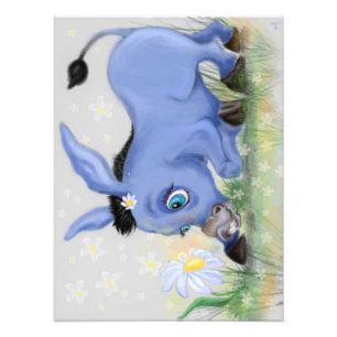 Impression Photo Affiche Âne et Daisy