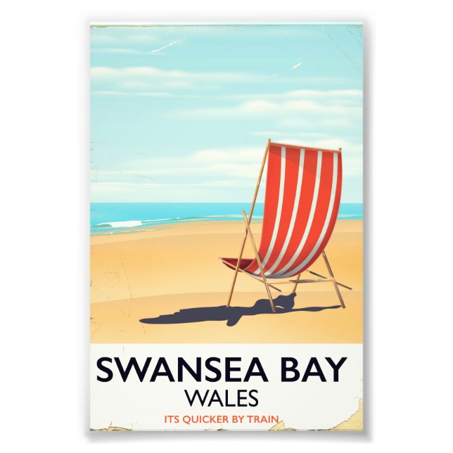 Impression Photo Affiche balnéaire de Swansea Bay Wales (Devant)