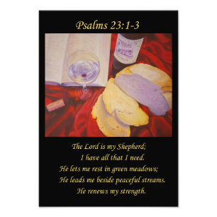 Impression Photo Affiche chrétienne Psaume 23 Le Seigneur est mon b
