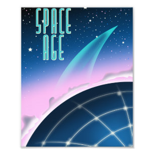 Impression Photo affiche de course spatiale des années 80