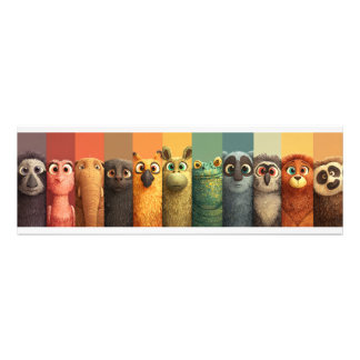 Impression Photo Affiche de la lignée d'animaux fantaisistes