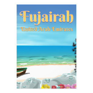 Impression Photo Affiche de la plage de Fujairah Émirats arabes uni