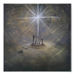 Impression Photo Affiche de la Saint-Nativité, 12 po x 12 po