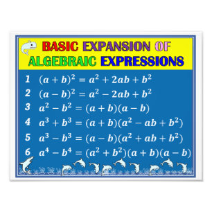 Impression Photo Affiche de la salle de classe Math Algebra - Océan