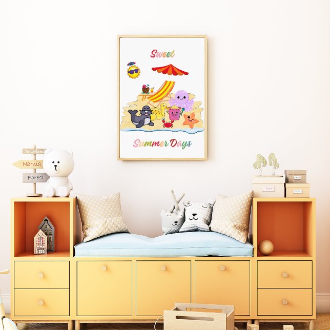 Impression Photo Affiche de nurserie "Sweet Summer Day" Chambre d'e (Créateur téléchargé)