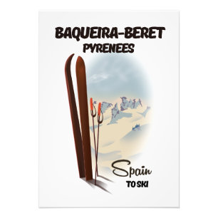 Impression Photo Affiche de ski Baqueira-Beret Espagne.