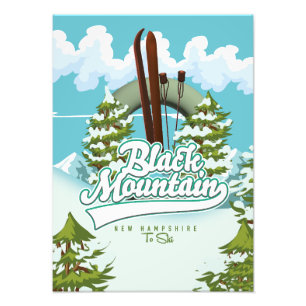Impression Photo Affiche de ski de Black Mountain New Hampshire