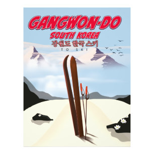 Impression Photo Affiche de ski Gangwon do Corée