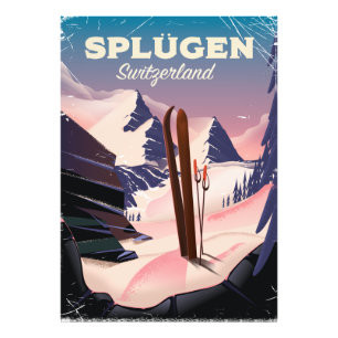 Impression Photo affiche de ski splügen Suisse