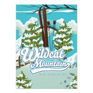 Impression Photo Affiche de ski Wildcat Mountain New Hampshire