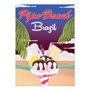 Impression Photo Affiche de vacances à Pipa Beach Brésil
