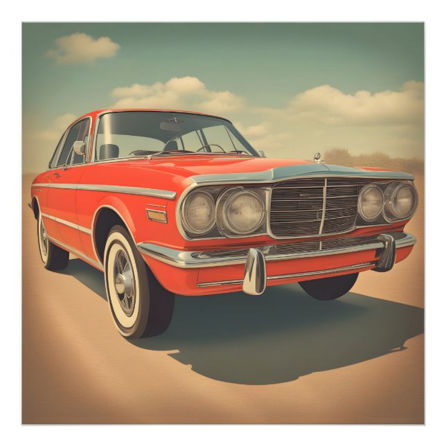 Impression Photo Affiche de voiture classique (Devant)