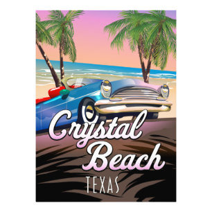 Impression Photo Affiche de voyage Crystal Beach Texas