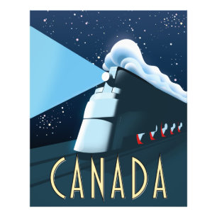 Impression Photo Affiche de voyage de la locomotive Canada