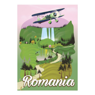 Impression Photo Affiche de voyage de style vintage en Roumanie