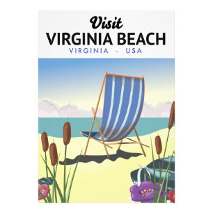 Impression Photo Affiche de voyage de Virginia Beach Virginie États