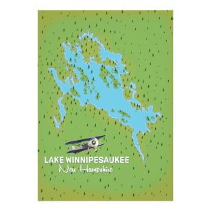 Impression Photo Affiche de voyage du lac Winnipesaukee New Hampshi