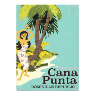 Impression Photo Affiche de voyage en République dominicaine Punta 