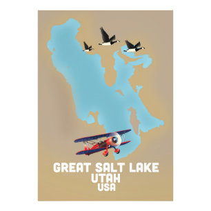 Impression Photo Affiche de voyage Great Salt Lake, Utah