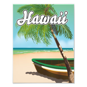 Impression Photo Affiche de voyage Hawaii Tropical Beach