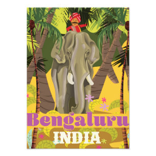 Impression Photo Affiche de voyage indien à Bengaluru