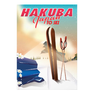 Impression Photo Affiche de voyage japonaise Hakuba.
