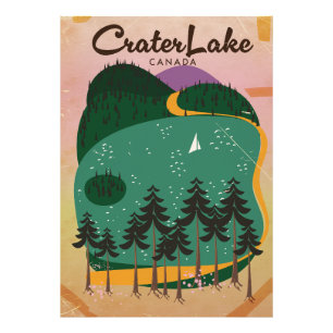 Impression Photo Affiche de voyage lac Crater Canada