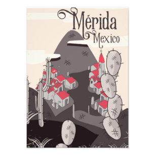 Impression Photo Affiche de voyage Mérida Mexico