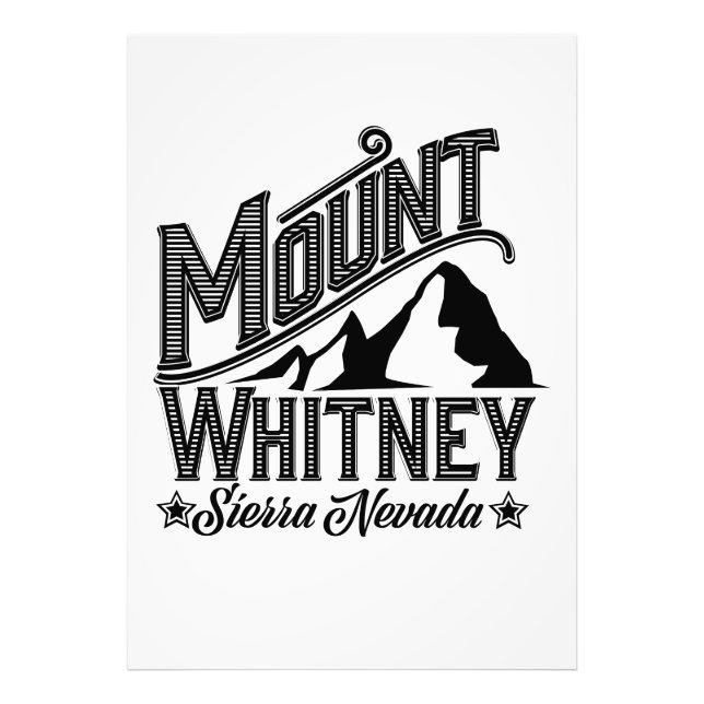 Impression Photo Affiche de voyage Mount Whitney Sierra Nevada (Devant)