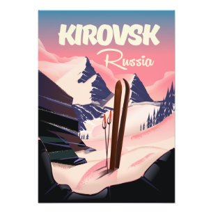 Impression Photo Affiche de voyage ski Kirovsk Russie