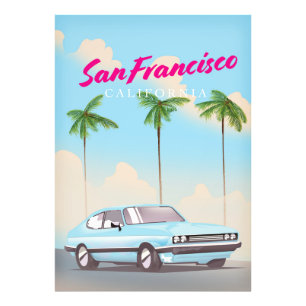Impression Photo Affiche de voyage tropicale San Francisco Californ
