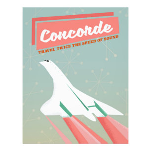 Impression Photo Affiche de voyage vintage Concorde