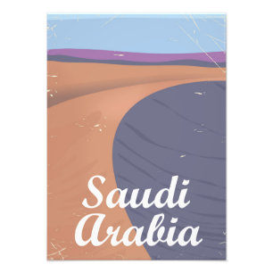 Impression Photo Affiche de voyage vintage d'Arabie saoudite