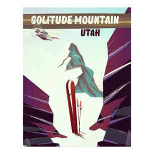 Impression Photo Affiche de voyage vintage de la montagne Solitude