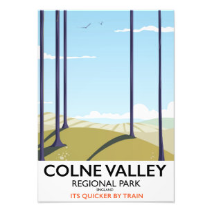 Impression Photo Affiche ferroviaire du parc régional de Colne Vall