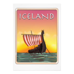 Impression Photo Affiche Islande Viking Travel