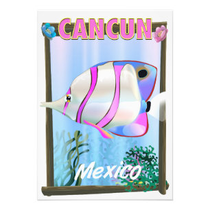 Impression Photo Affiche mexicaine de voyage tropical de Cancun