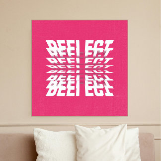 Impression Photo Affiche minimale de texte rotatif – Édition rose